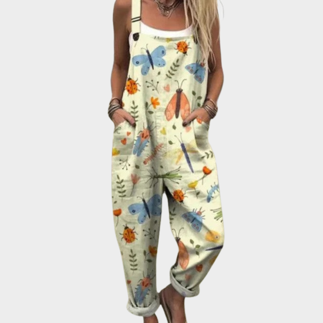 Comfortable Printed Jumpsuit for Women, Plus Size
