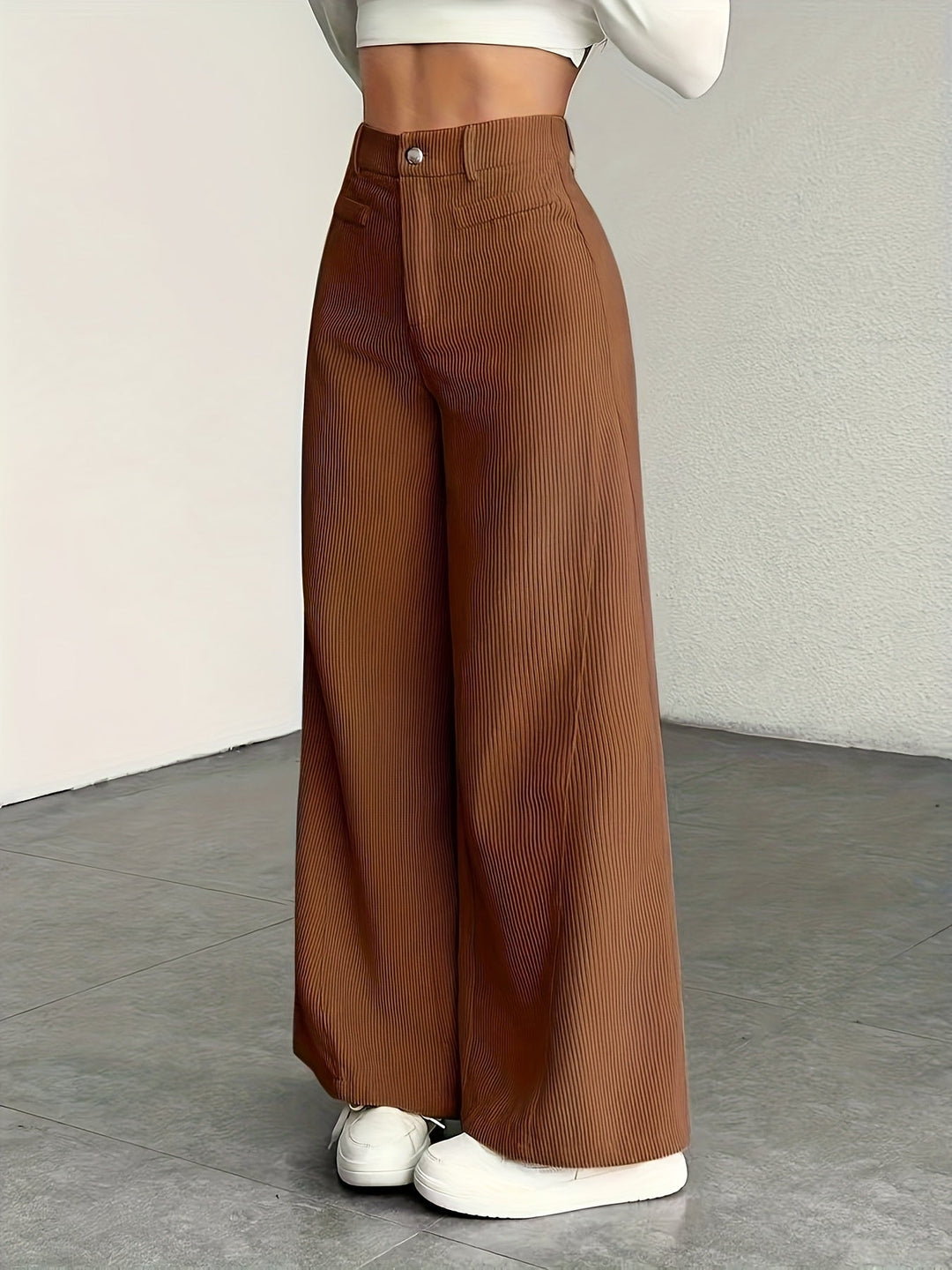 Women's High-Waisted Wide-Leg Trousers