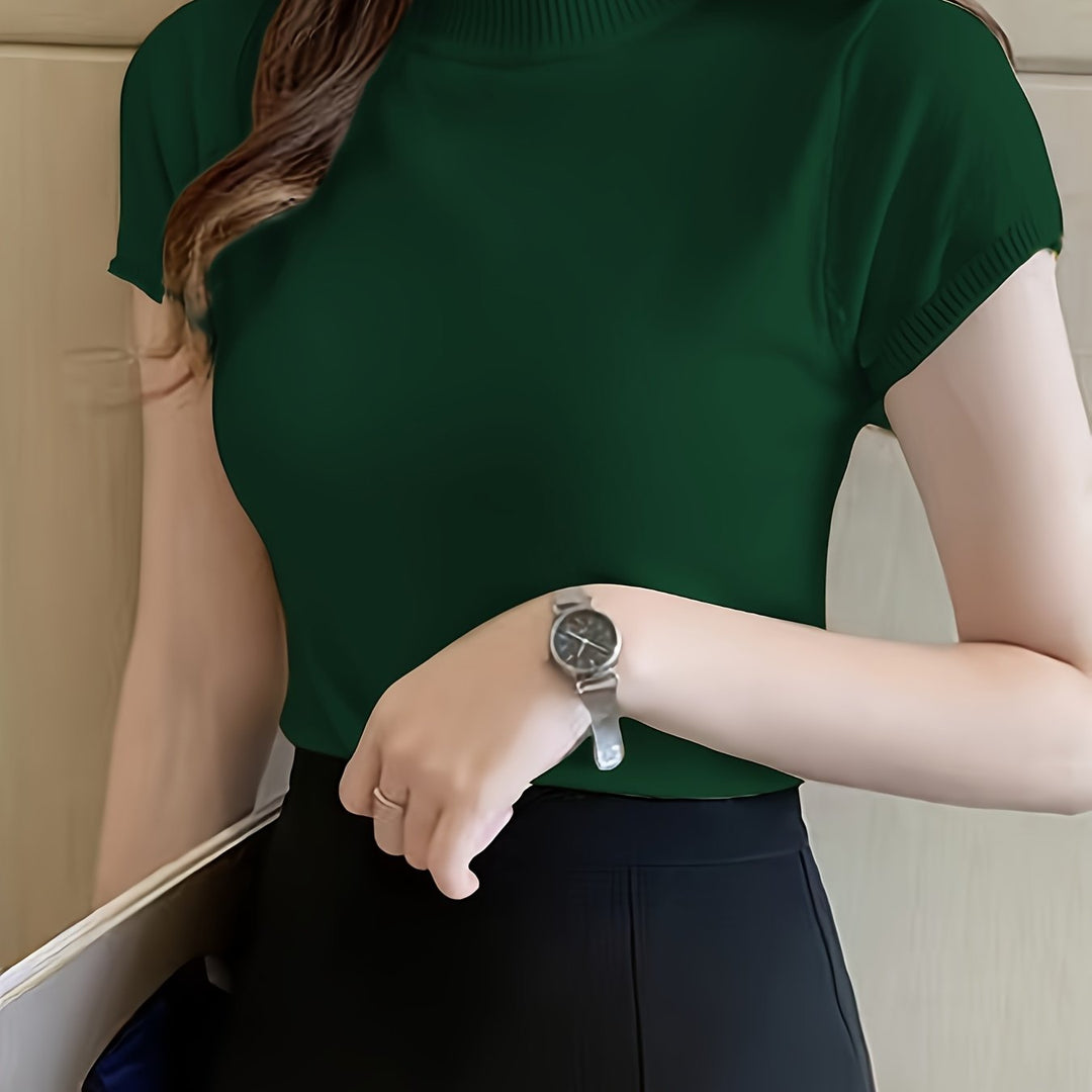 Ladies Refined Mock-Neck Top