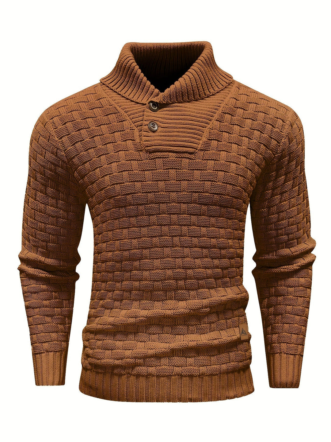 Textured Shawl-Collar Sweater for Men