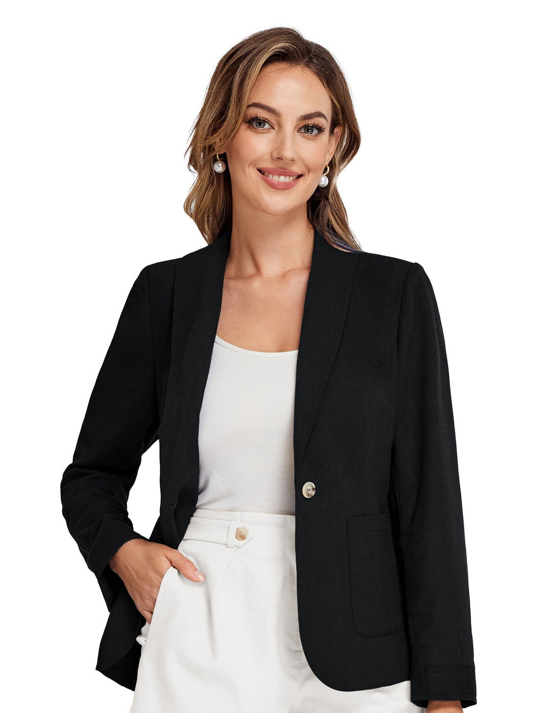Women's Vintage-Style Blazer with Side Slit and Lapel Collar