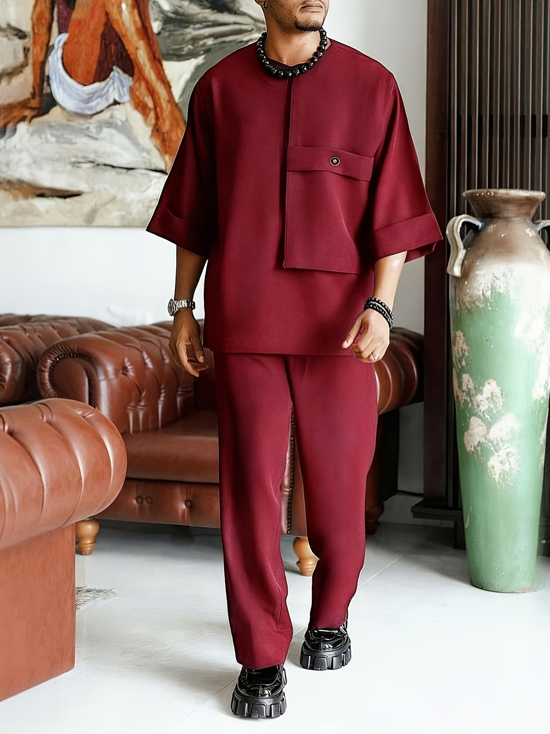 Two-Piece Set for Men, Relaxed Style