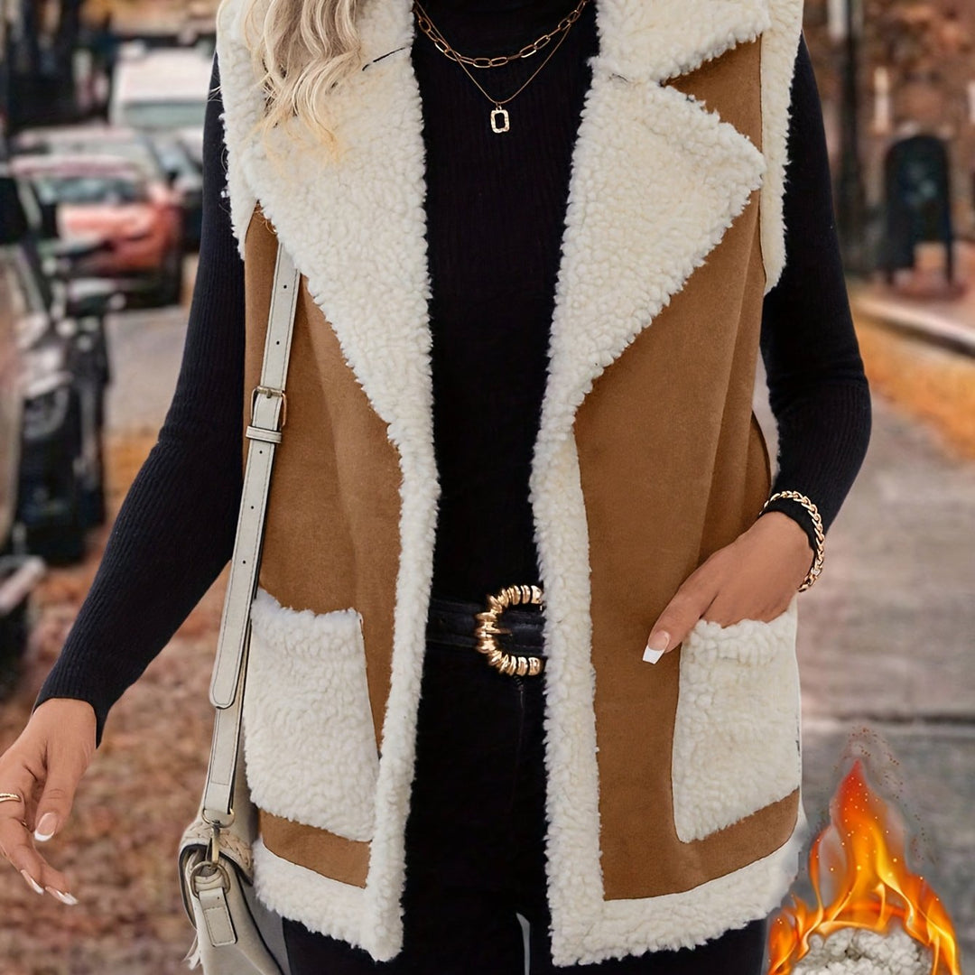 Cozy Lapel Warm Vest for Women