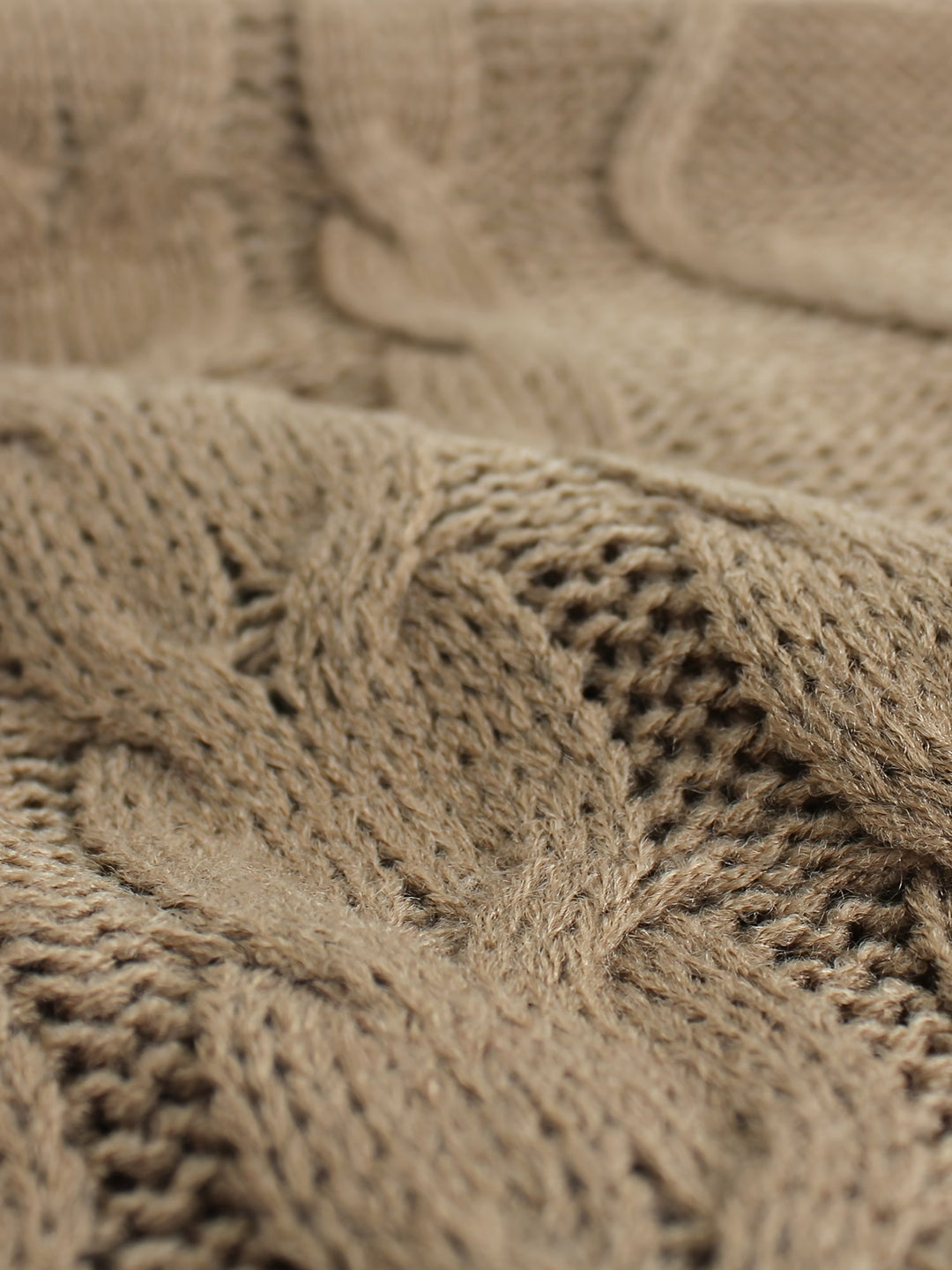 Ladies Cozy Cable-Knit V-Neck Sweater Vest