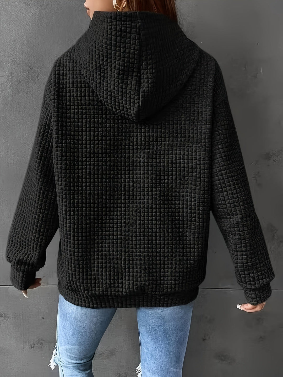 Cozy Textured Hoodie for Women, Plus Size