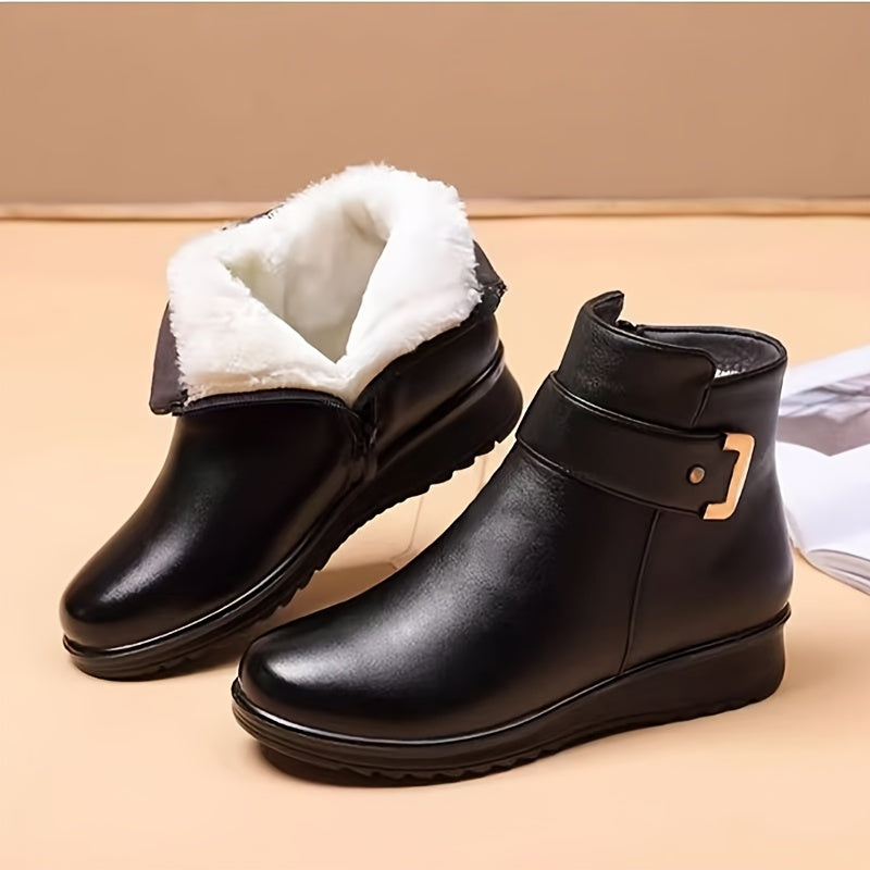 Buckle Ankle Boots for Women, Cozy Style