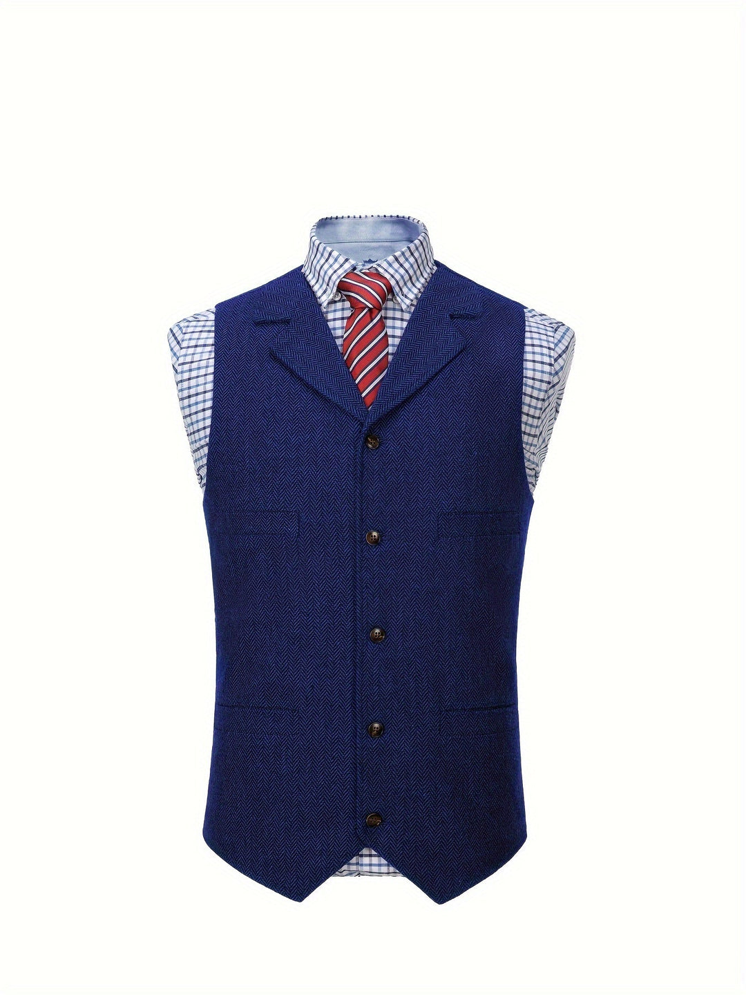 Heritage Herringbone Vest for Men, Plus Size