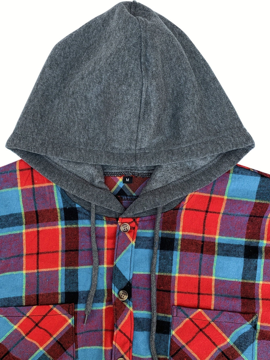 Checked Hooded Shirt for Men