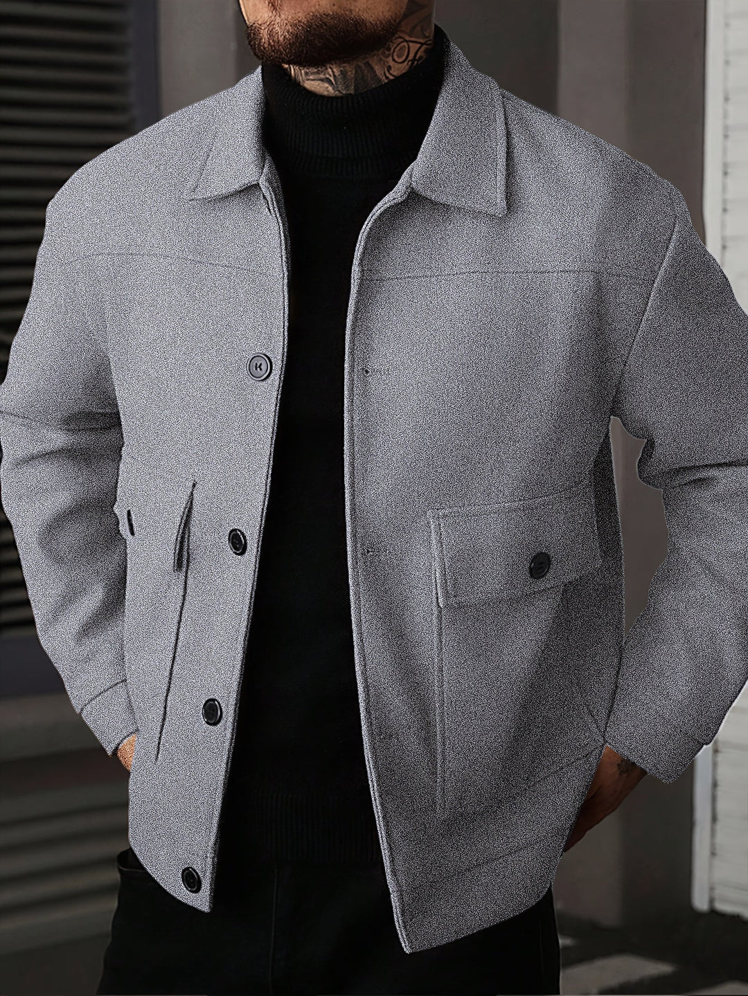 Structured Utility Jacket for Men