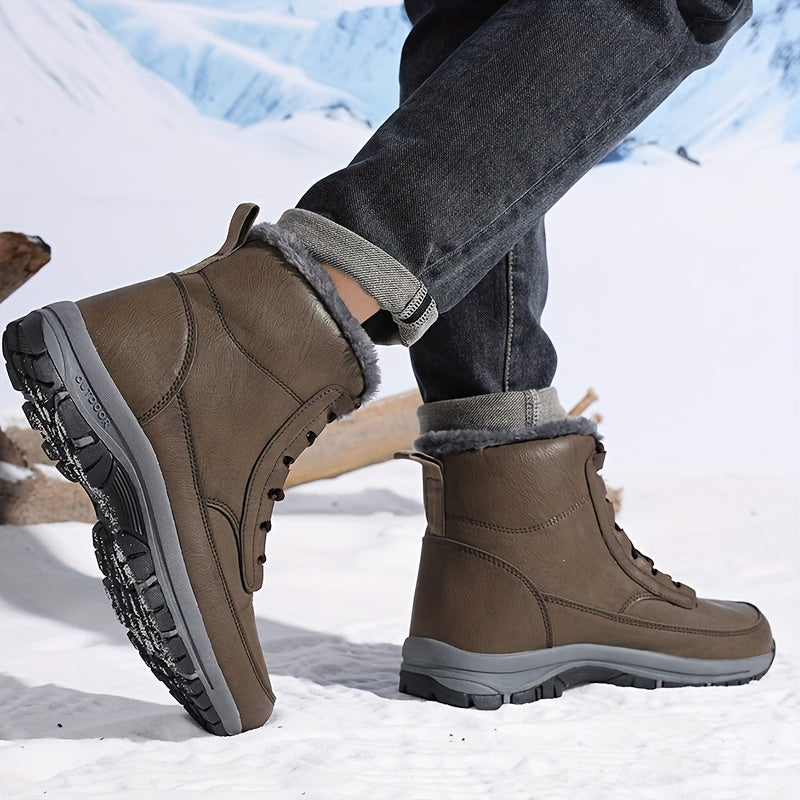 Warm-Lined Winter Trail Boots for Men