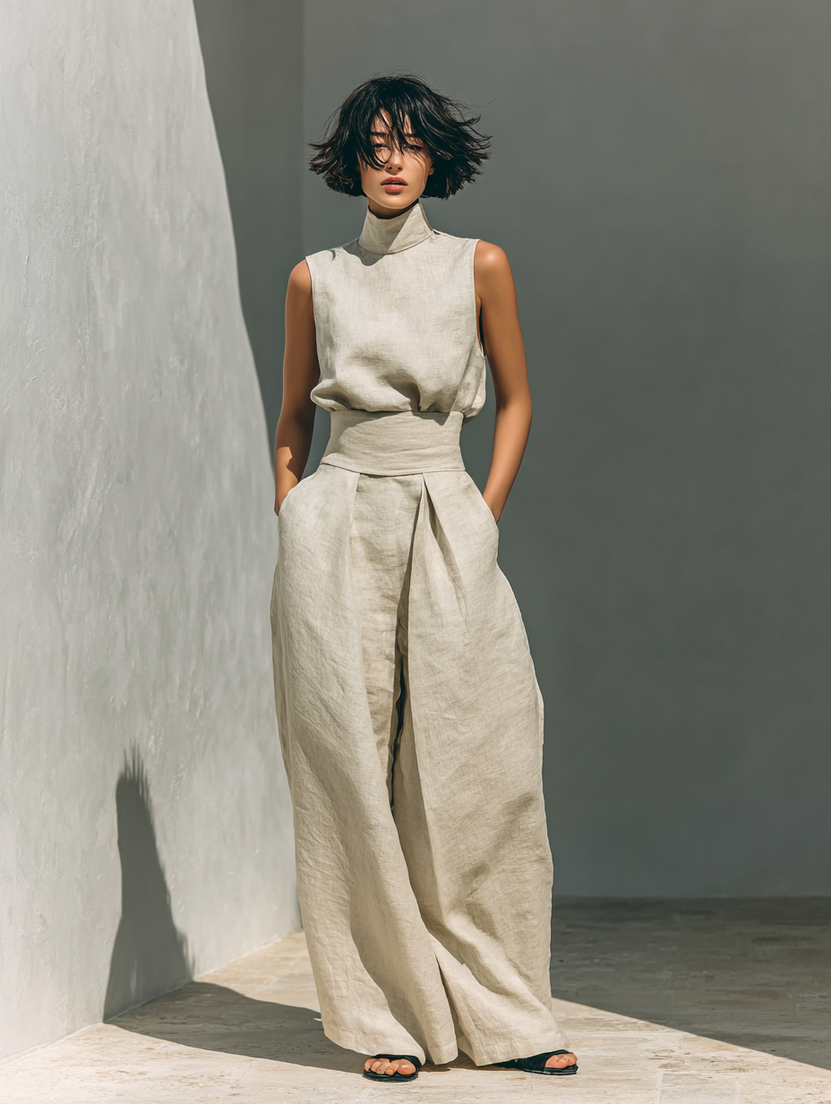 Tank Top and Loose Trousers Set for Women, Stylish Style