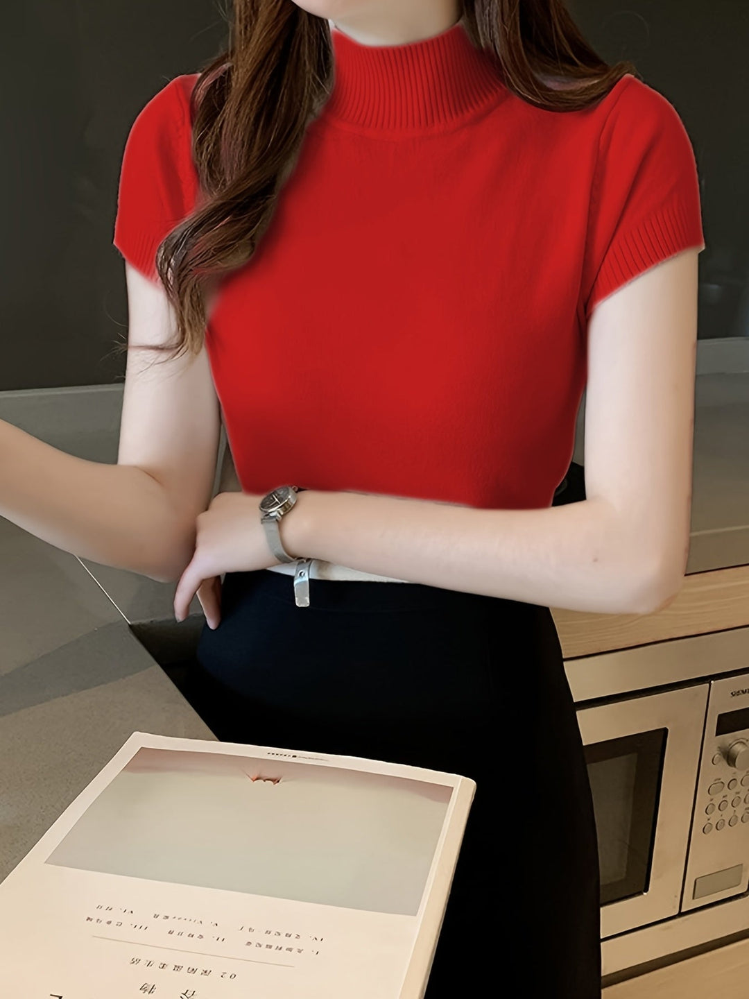 Ladies Refined Mock-Neck Top