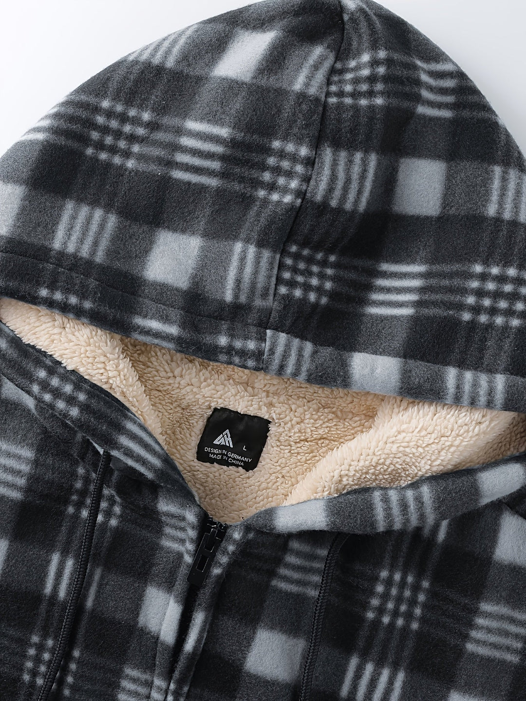 Hooded Zip-Up Jacket, Men's Cozy Fit