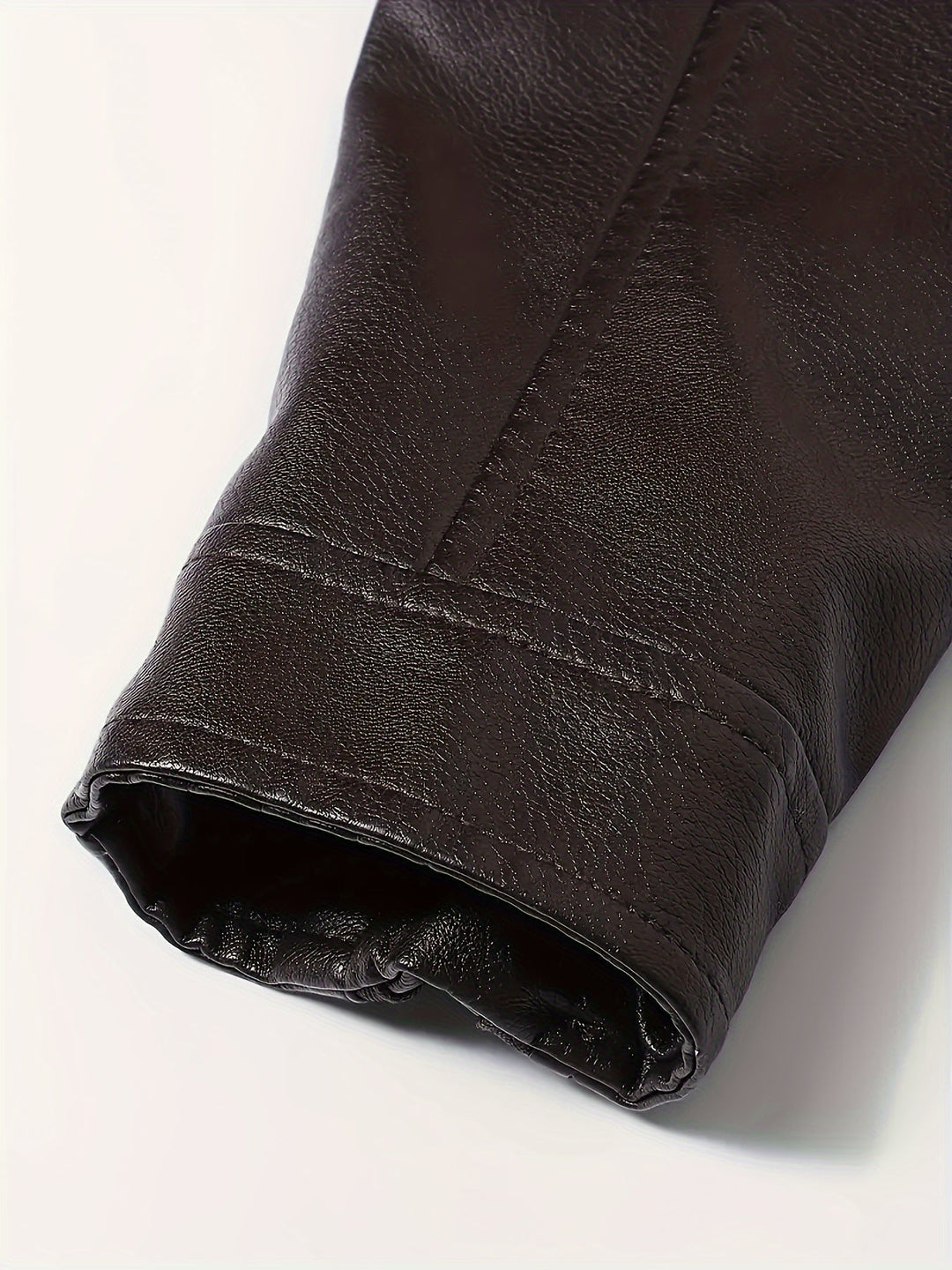 Coffee Brown Classic Stand-Collar Moto Jacket for Men