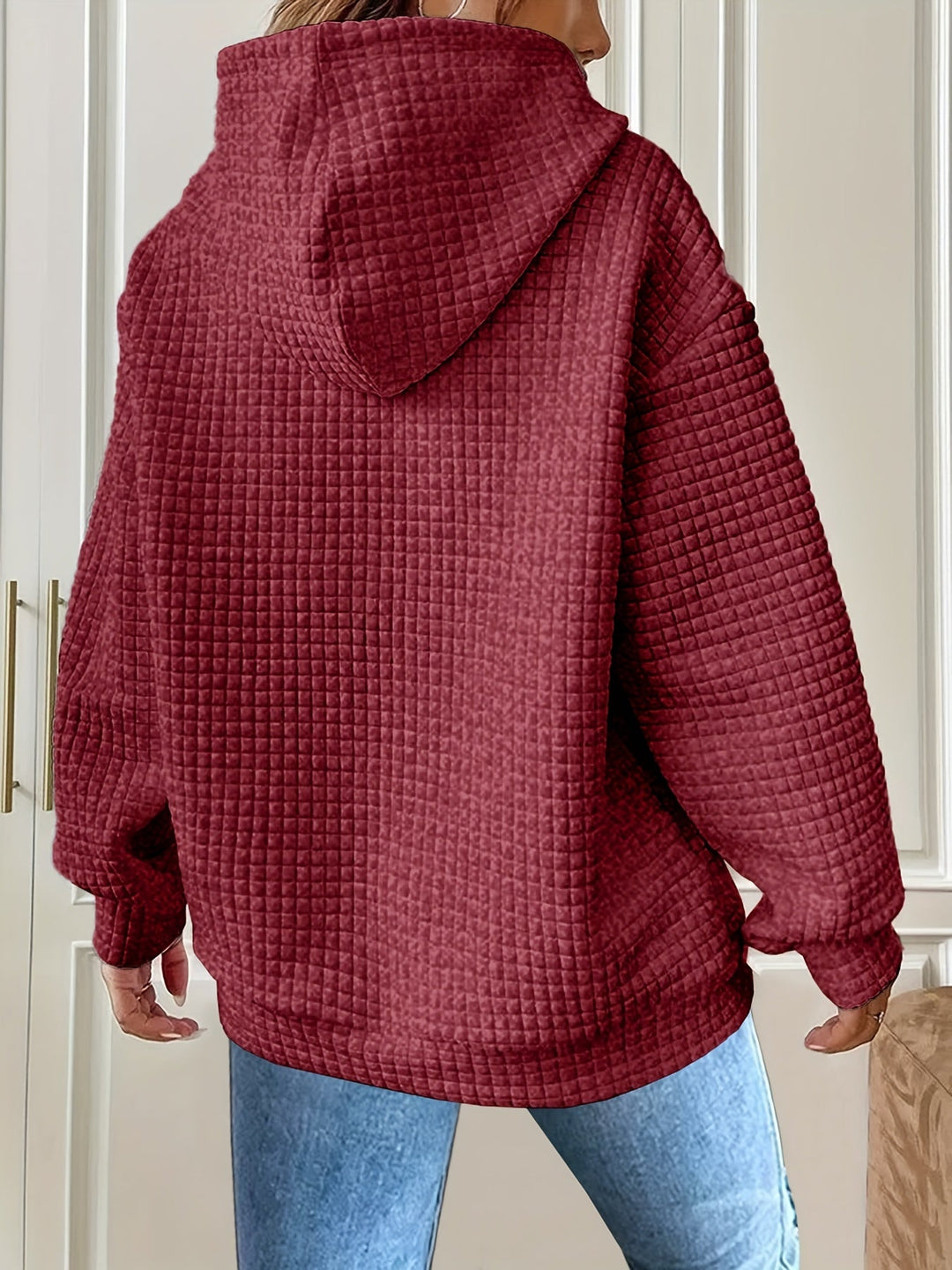 Cozy Textured Hoodie for Women, Plus Size
