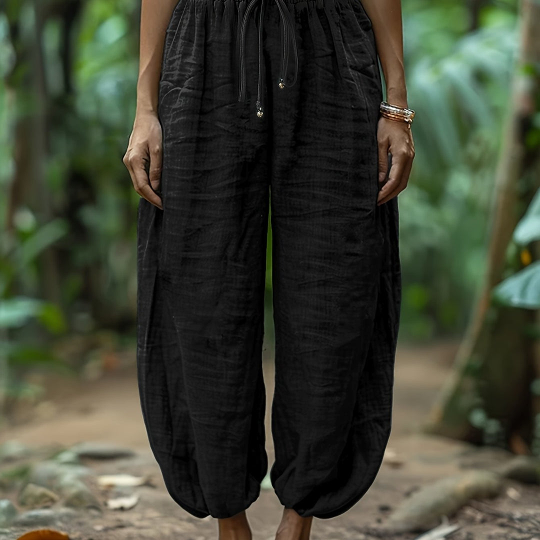 Drawstring Lantern Pants, Women's Relaxed Fit