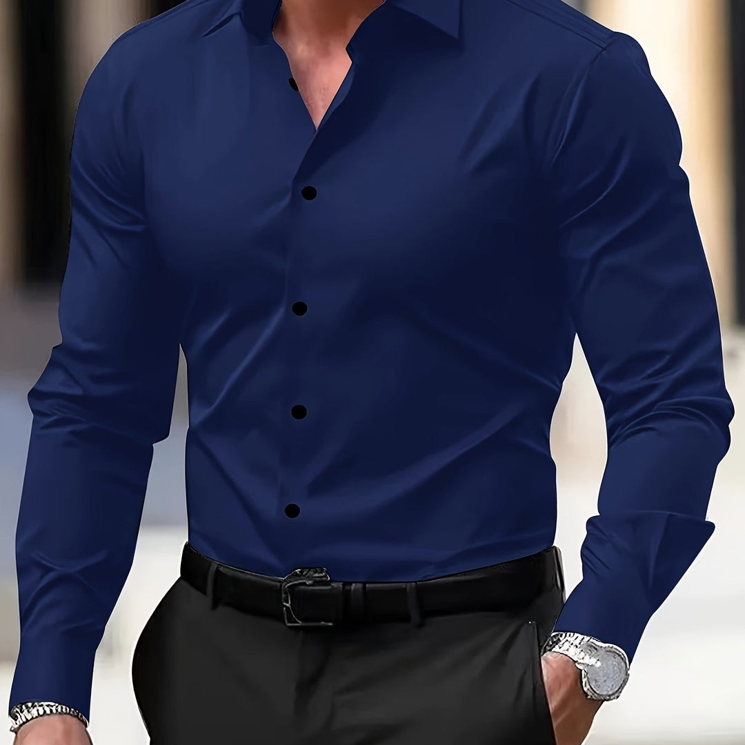 Long Sleeve Shirt for Men, Tailored Style