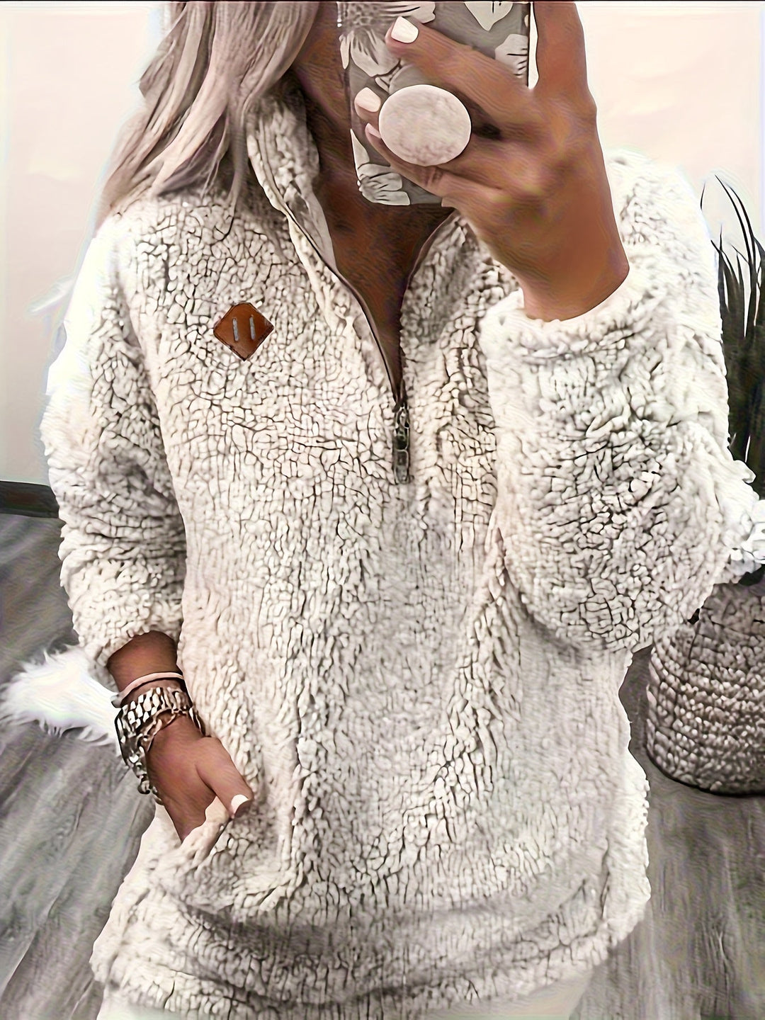 Cozy Half-Zip Pullover for Women