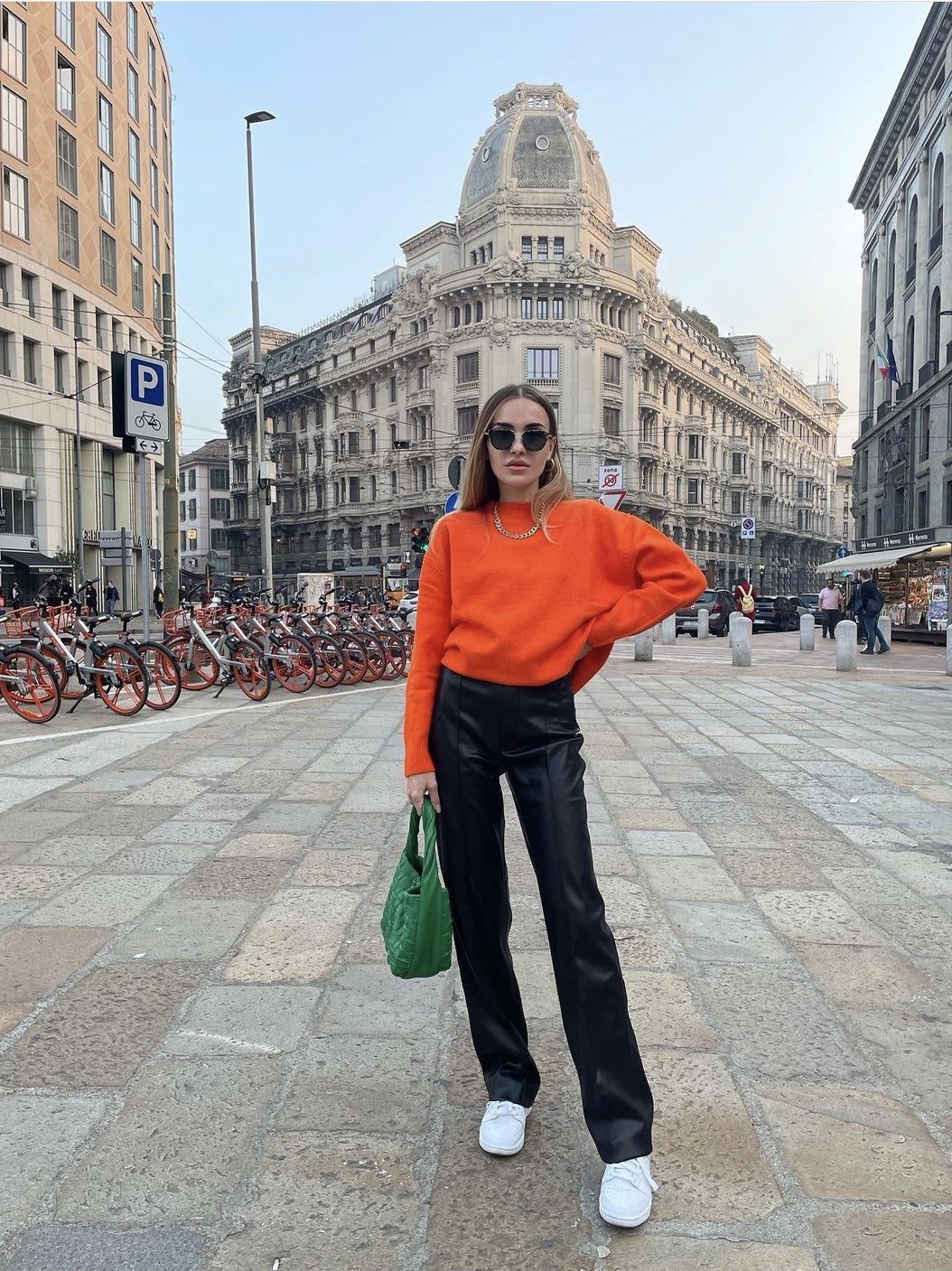 Women's Knit Sweater – Orange