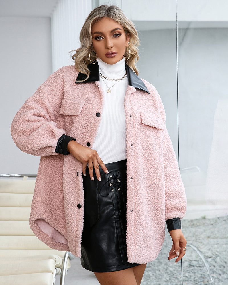 Women's Trench Coat with Lapel Collar – Single-Breasted