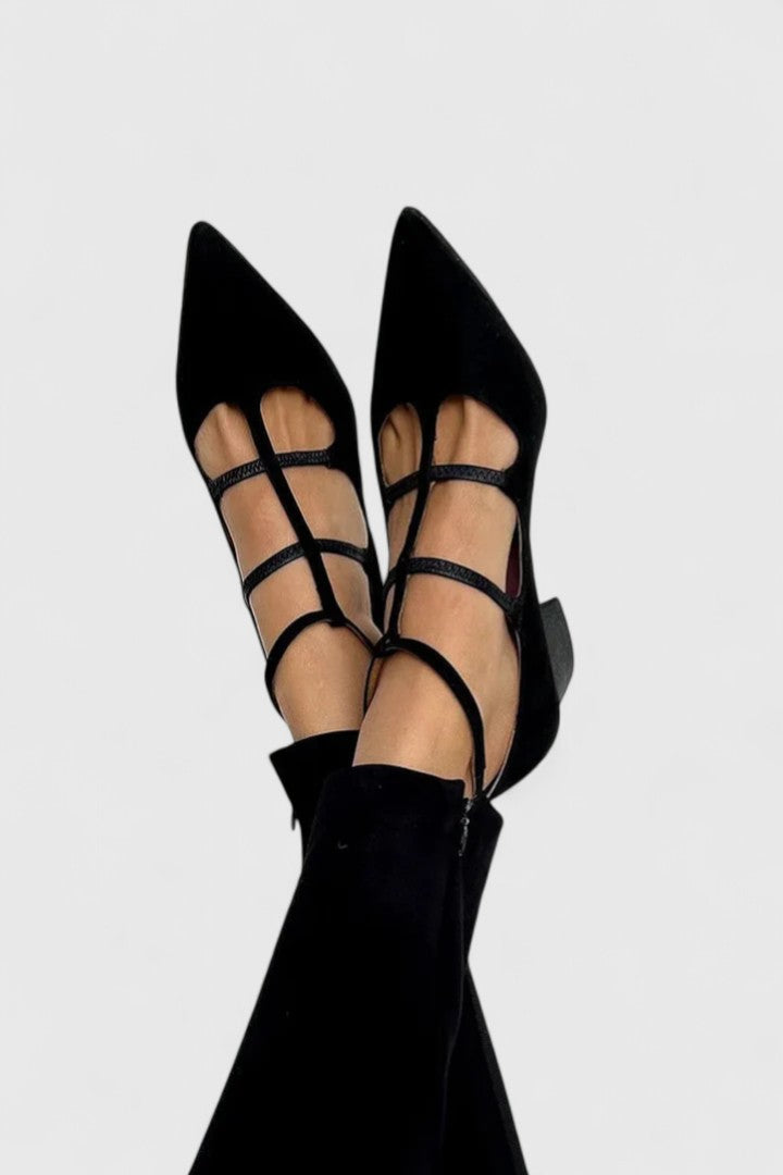 Multi Strap Pointed Heels for Women, Elegant Style
