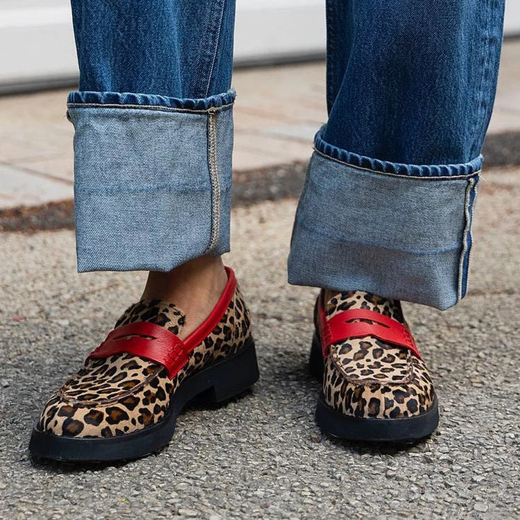 Khaki Classic Leopard Print Loafer
