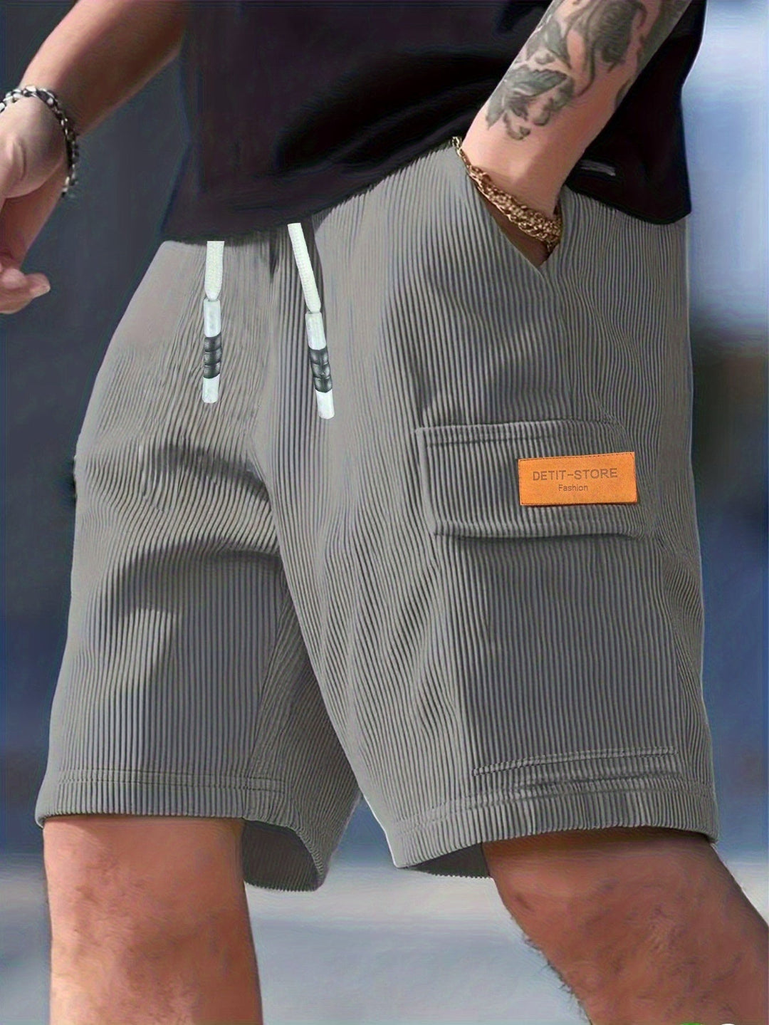 Cargo Shorts for Men, Textured Style