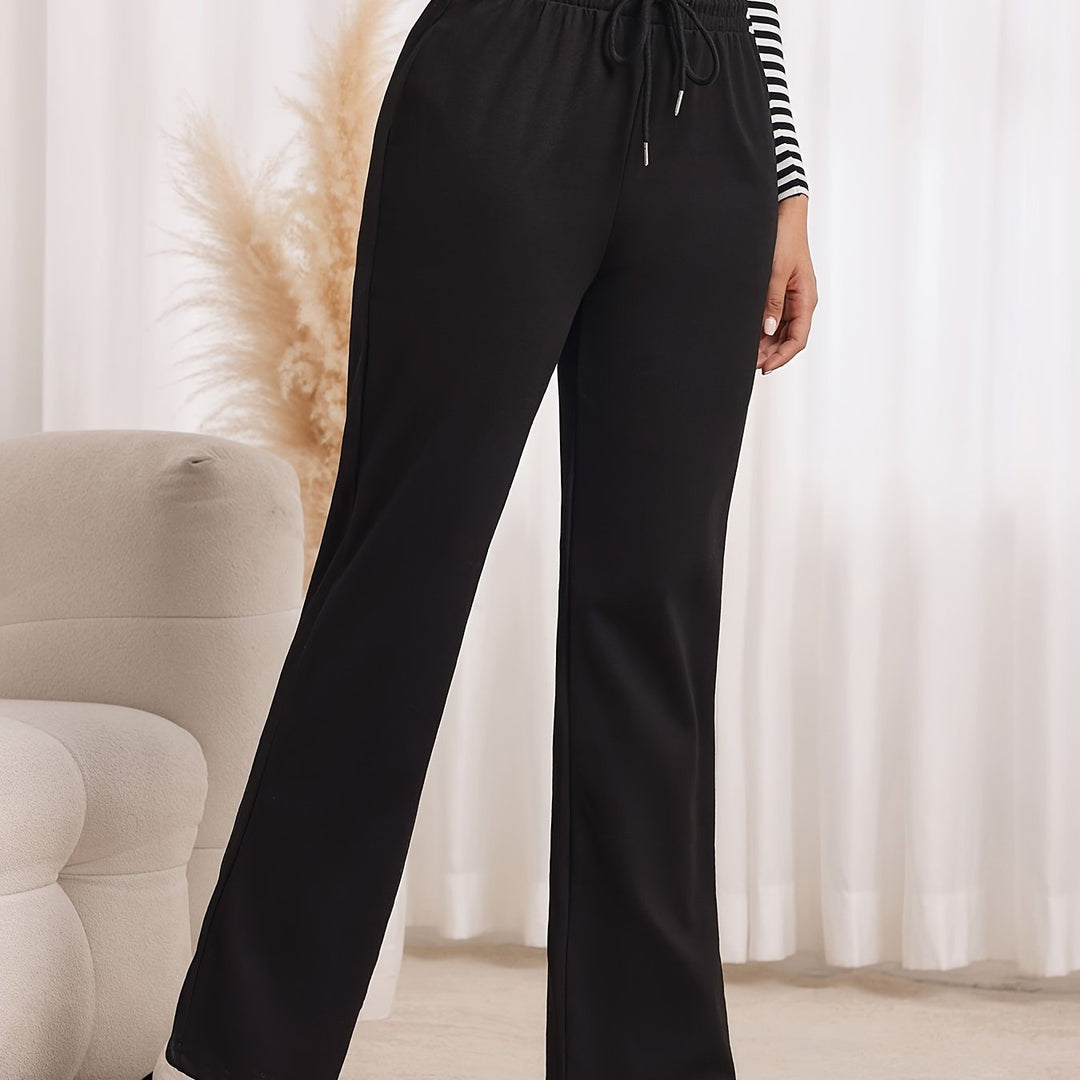 Straight-Leg Sweatpants for Women, Relaxed Style