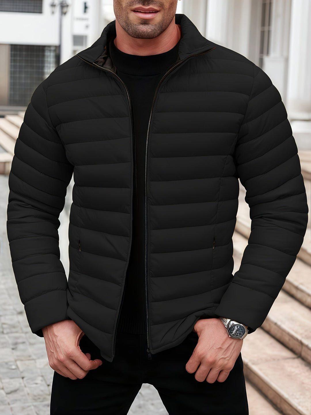 Quilted Jacket for Men, Lightweight Style