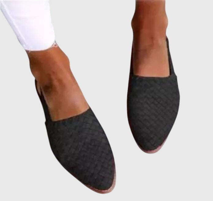 Woven Pointed-Toe Flats for Women