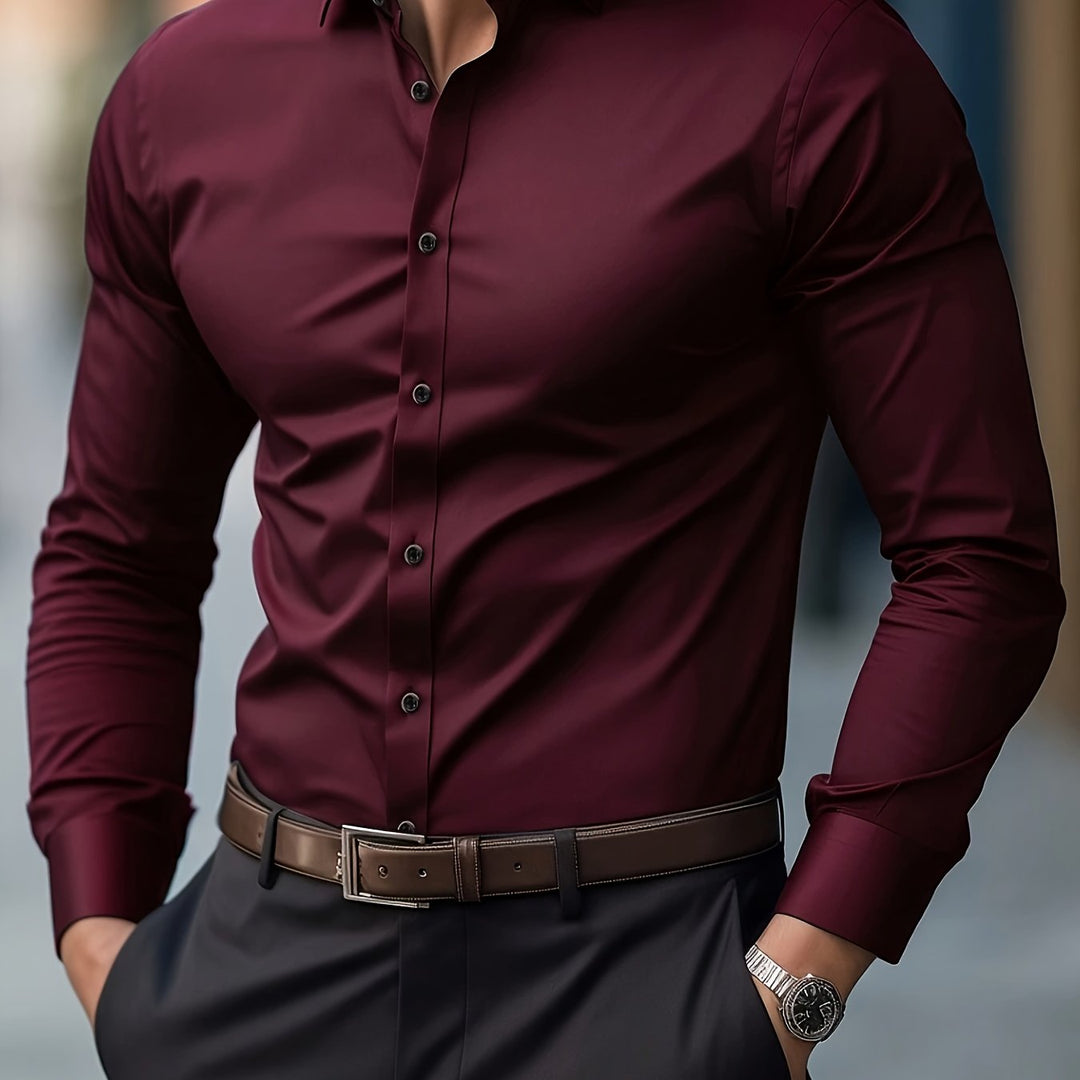 Long Sleeve Shirt for Men, Tailored Style