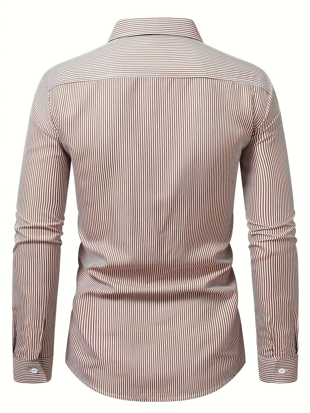 Striped Long Sleeve Shirt for Men, Refined Style