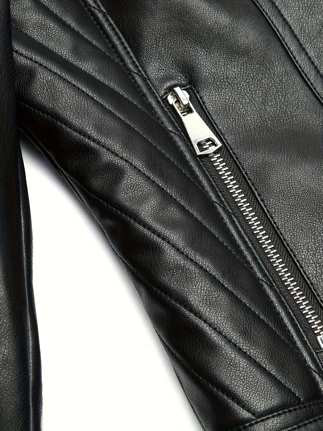 Sculpted Zip-Front Moto Jacket for Women