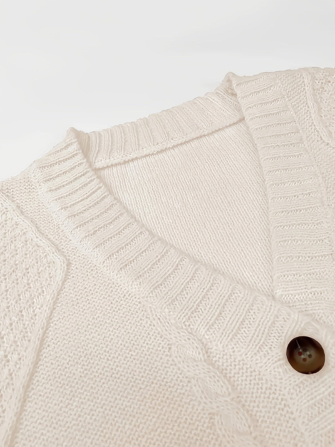 Women's Cozy Cable-Knit Button Cardigan