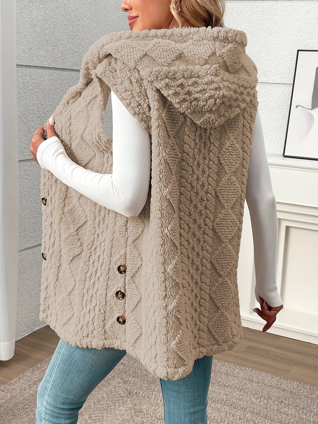 Cozy Hooded Sleeveless Vest for Women