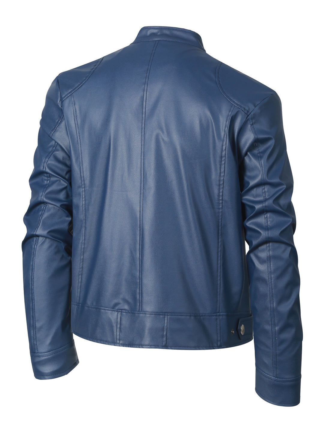 Stand-Collar Moto Jacket for Men
