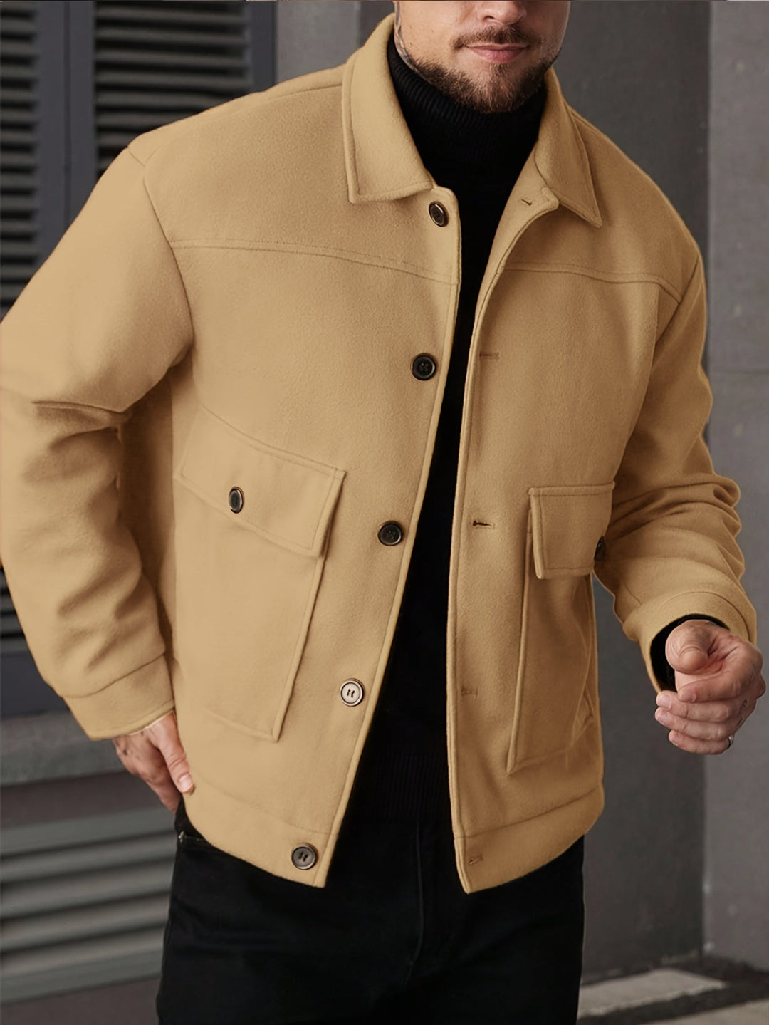 Structured Utility Jacket for Men