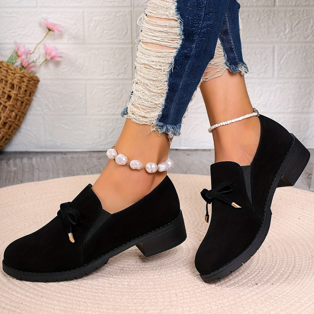 Bow-Detail Slip-On Loafers for Women