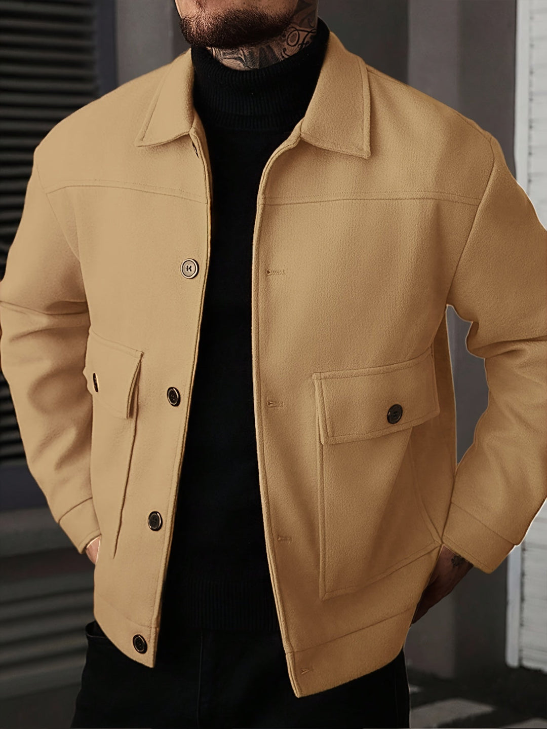 Structured Utility Jacket for Men