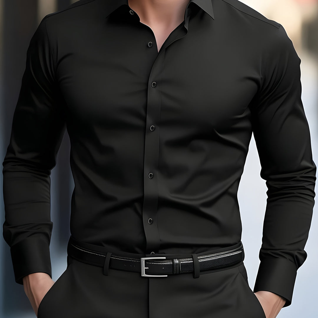 Long-Sleeve Dress Shirt for Men, Refined Style