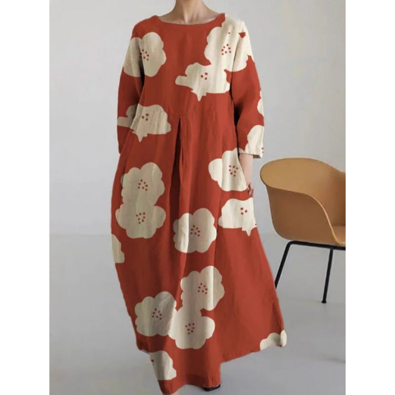 Women's Printed Midi Dress