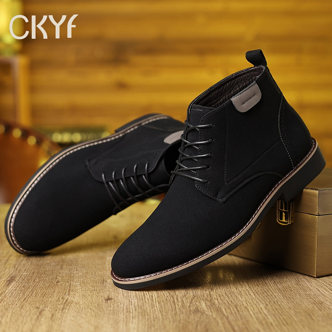 Refined Lace-Up Ankle Boots for Men