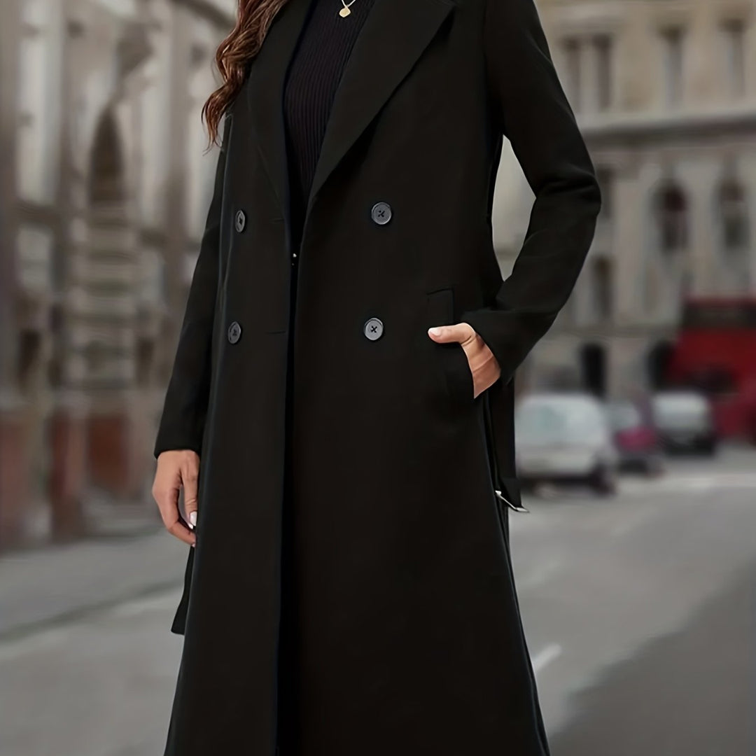 Women's Double-Breasted Long Coat