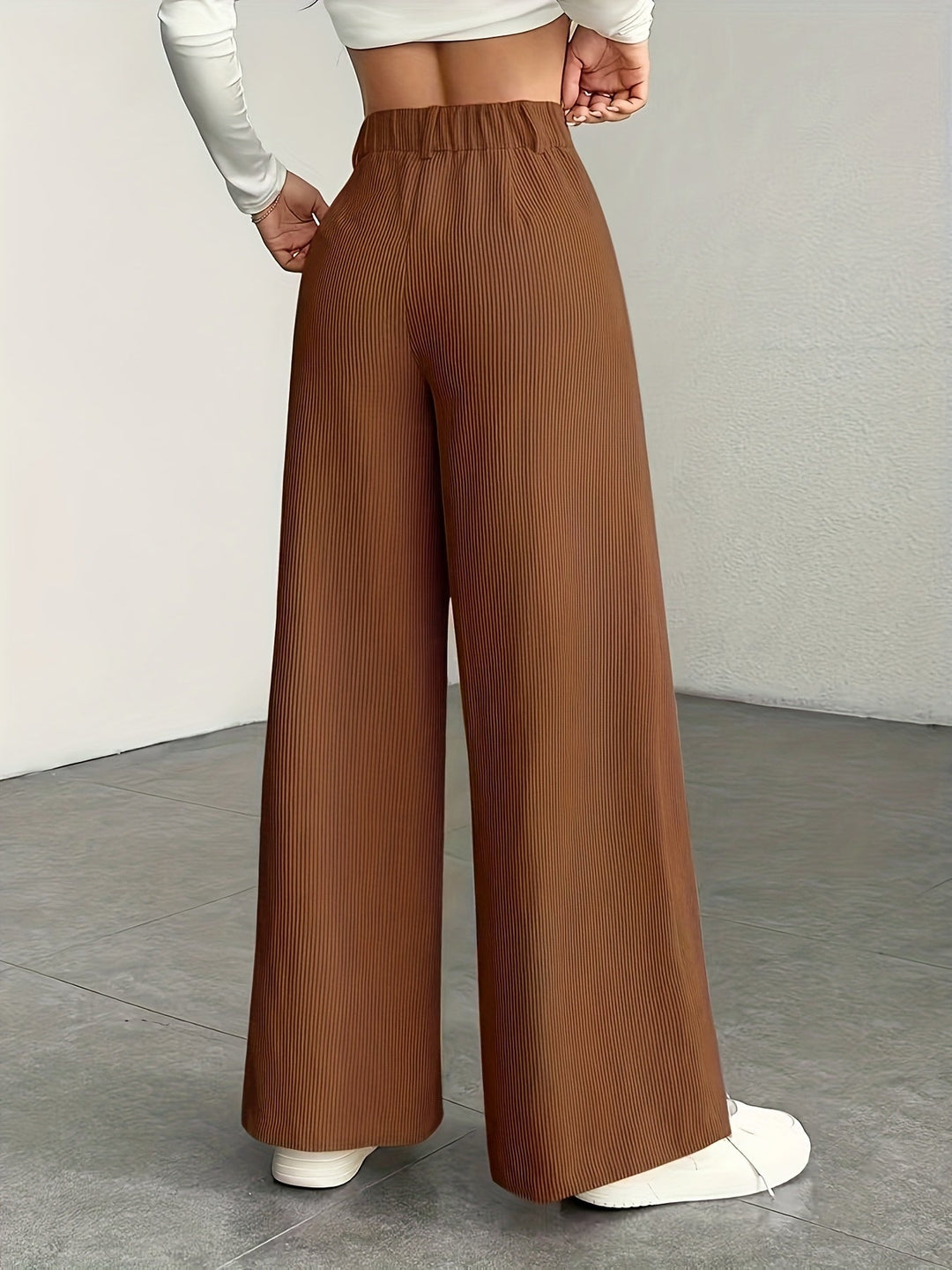 Women's High-Waisted Wide-Leg Trousers