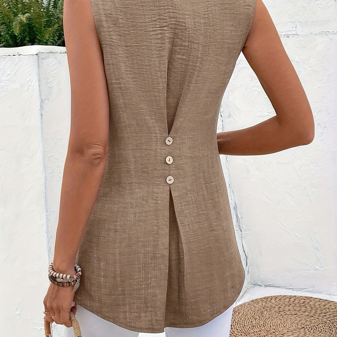 Relaxed Sleeveless Blouse for Women