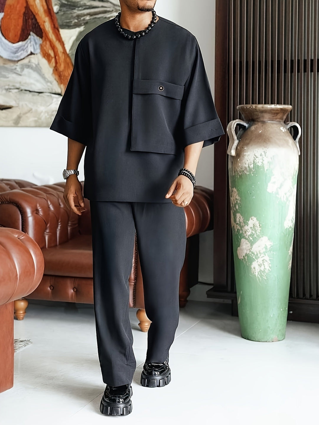 Two-Piece Set for Men, Relaxed Style