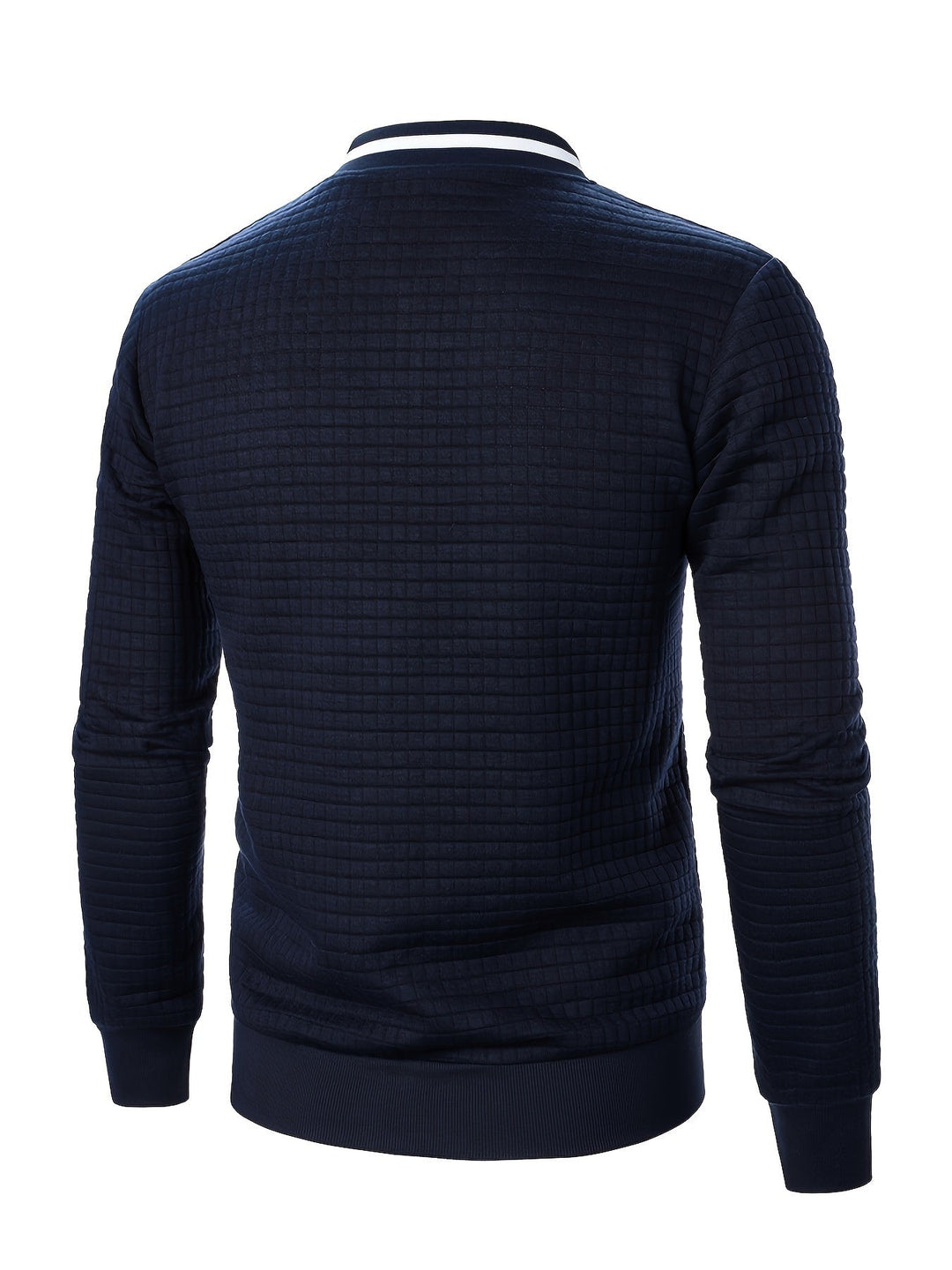 Textured Zip-Up Bomber Jacket for Men, Plus Size