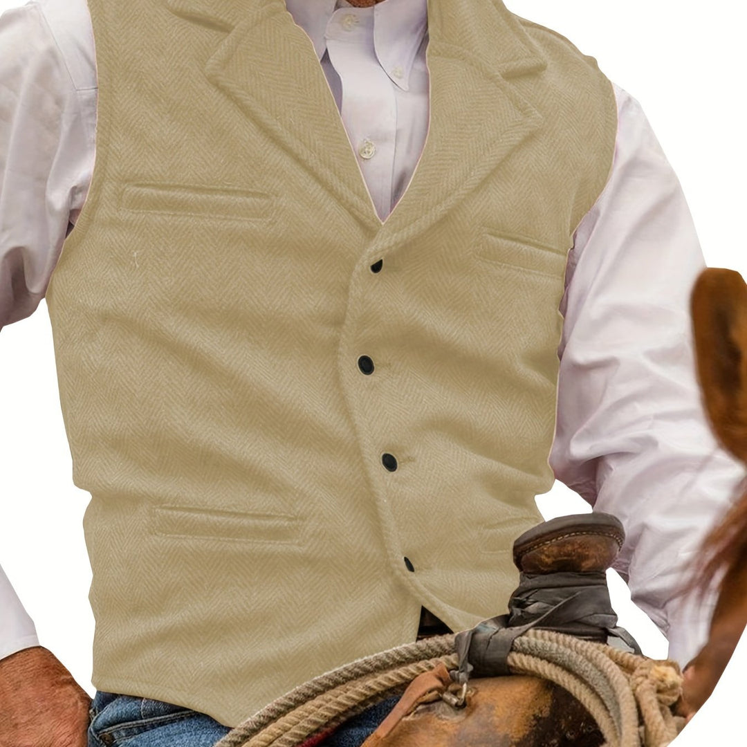Heritage Herringbone Vest for Men, Plus Size