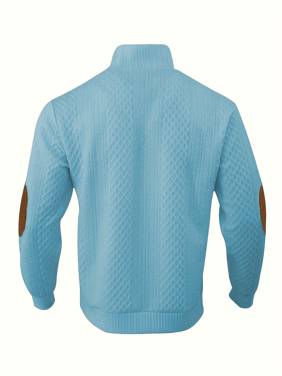 Stand Collar Button Henley Sweater for Men, Plus Size