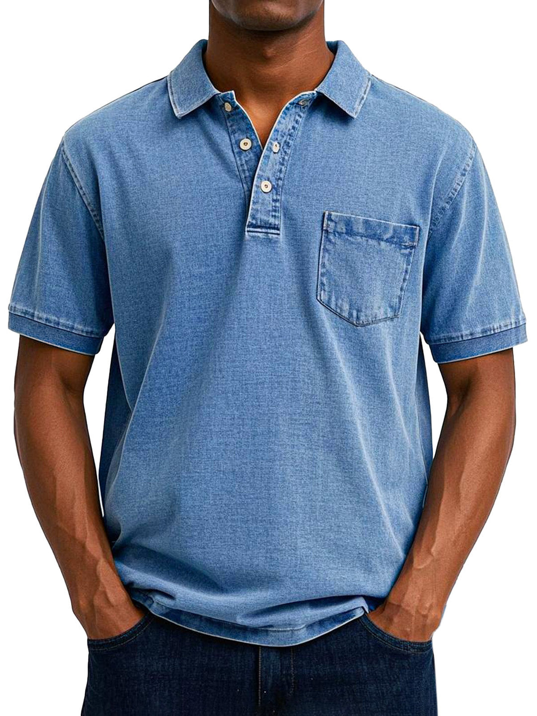 Casual Polo Shirt for Men, Vintage Style